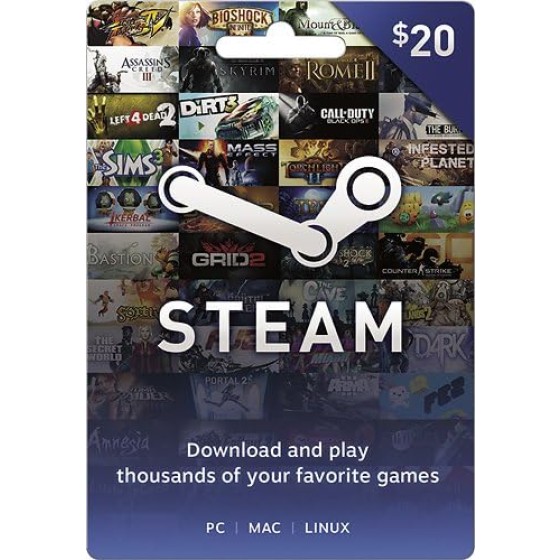 Valve - Steam Wallet Prepaid Card