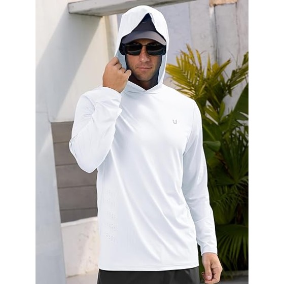 NORTHYARD Men's UPF 50+ Long Sleeve Hoodie Shirts Sun Protection Fishing Swim Beach Lightweight Quick Dry UV SPF Rash Guard
